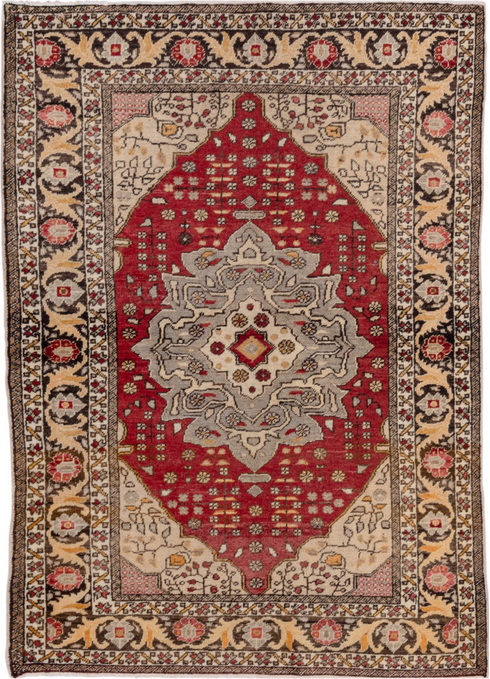 Vintage Oushak Area Rug (4' x 6')
